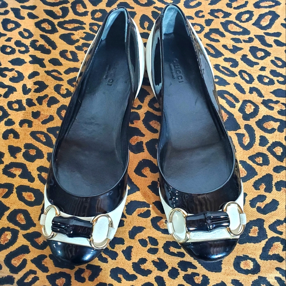 Gucci Bamboo Flats W/Dust Bag No Box Sz8 EUC
